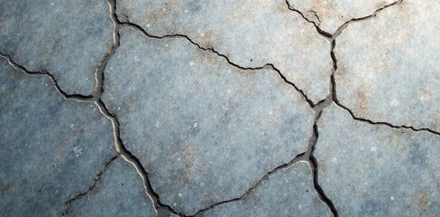 Obraz premium Weathered gray marble with fine cracks and crevices, stone, crack