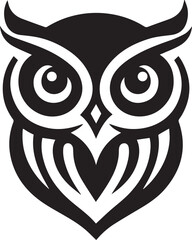 simple black owl logo
