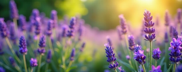 Hiboux avec des fleurs de lavande et de gen?t-lace, relaxant, lavande, m?dicinal