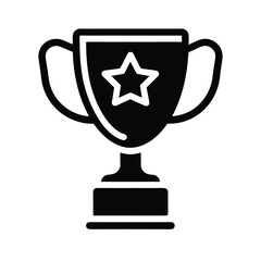 gold trophy cup with ribbon