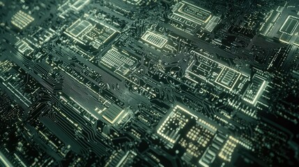 a digital circuit board pattern as a background, perfect for technology-related infographics.