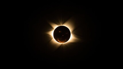 a dramatic scene of a solar eclipse, highlighting the interaction between the Earth, Moon, and Sun.