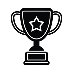 gold trophy cup with ribbon