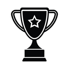 gold trophy cup with ribbon