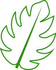 Green Plant Illustration with Gentle Curves