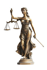 Fototapeta premium Statue of justice on the white background