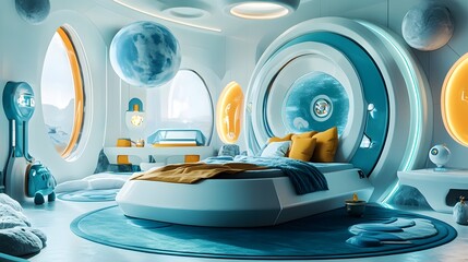 Futuristic Kids' Bedroom in Fantasy Style