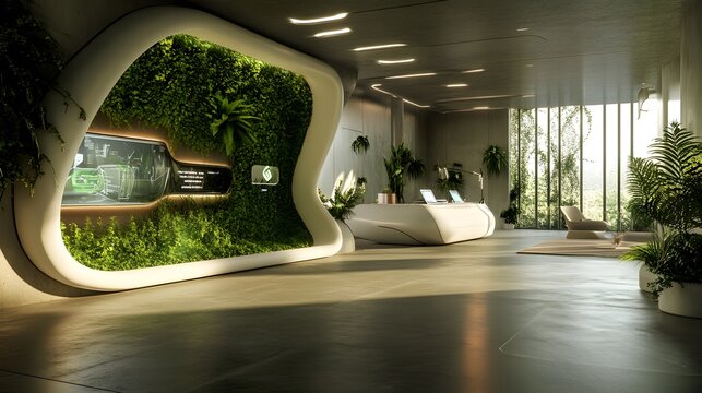 Futuristic Sustainable Workspace Design