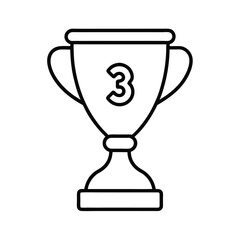 gold cup isolated on white