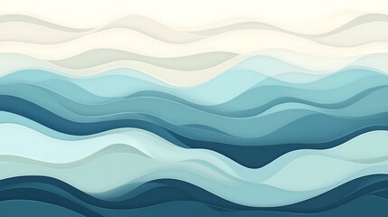 Abstract Blue and White Wave Pattern Design