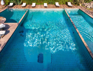 Generated image　プールのある風景