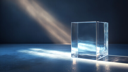 clear glass box indoors