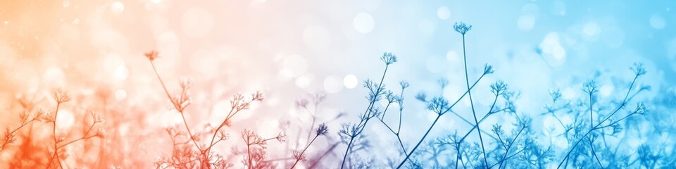 Fototapeta premium Abstract Floral Background, Delicate Watercolor Flower Outlines, Pastel Colors, Gentle, Airy, Light