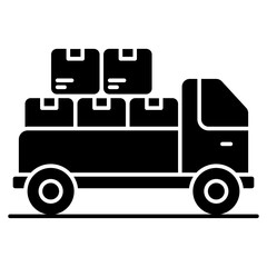 Perfect design icon of cargo van