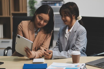Workers discuss them at the company conference