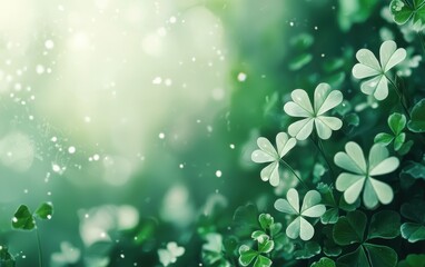 Soft jade green dreamy gradient background mockup Saint Patricks Day