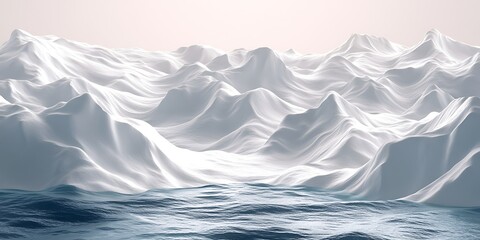 Obraz premium Abstract White Mountains Over Water