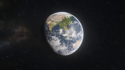 Earth Planet View from Deep Space Outer Universe Stars Cosmos Solar System Exploration Discovery