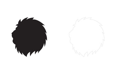 Lion head vector art Illustration Isolated on white background
