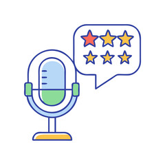 podcast rating icon, podcast rating vector illustration-simple illustration of podcast rating, perfect for podcast rating logos and icons