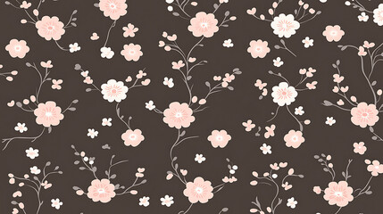 Elegant Cherry Blossom Floral Pattern Background Delicate Design for Festive Wallpapers and Crafts