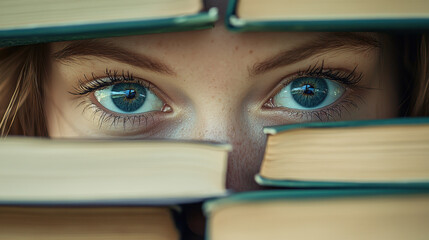 Young woman deeply engaged in law studies with determination to combat human trafficking and make a difference in society