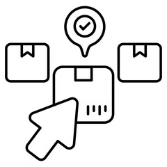 Modern design icon of parcel tracking