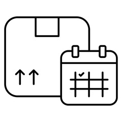 Perfect design icon of parcel schedule