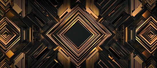 Sophisticated Geometric Gold Accent Background with Abstract Patterns