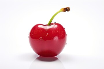 White isolated cherry
