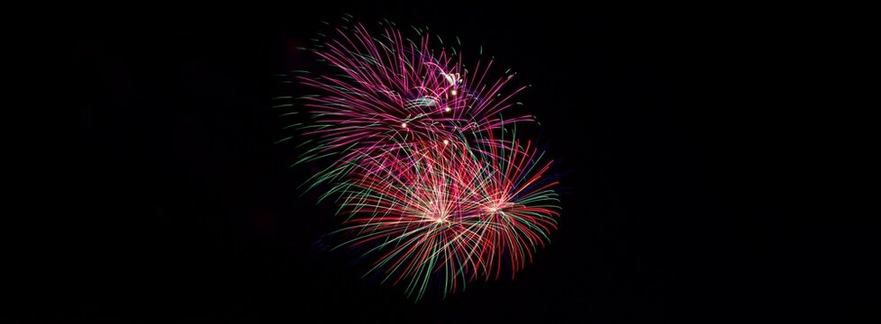 fireworks in the night sky