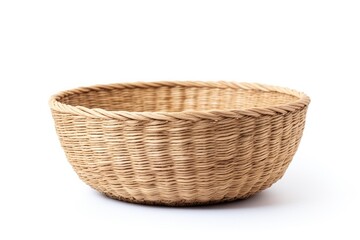 Fototapeta premium White isolated wicker basket