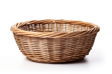 Fototapeta premium Wicker basket on blank surface