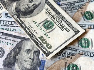 Dolar, amerykańskie banknoty, amerykańska waluta, gotówka. Dollar, American banknotes, American currency, cash.