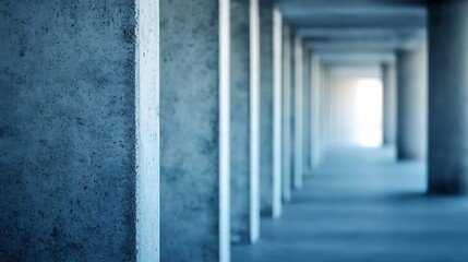 Fototapeta premium Abstract View of Concrete Columns with Soft Focus Creating a Stylish Modern Architectural Composition : Generative AI