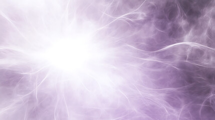 Ethereal Light Burst Radiating Serenity with Soft Lavender Hues and Delicate Filament Strands