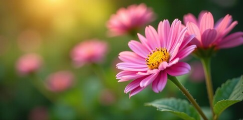 Obraz premium Tripleurospermum blooming bush against soft focus background, floral, bush, tripleurospermum