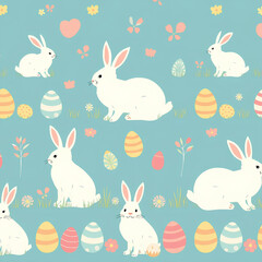 Fototapeta premium easter seamless pattern