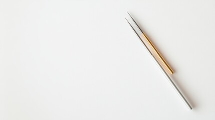 Bookbinding Needle and Stylish Tools on Clean White Background
