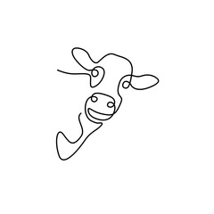 line art cow