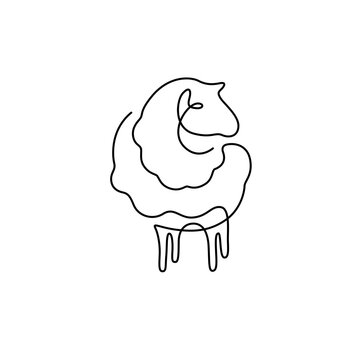 recommend clip art: line art sheep