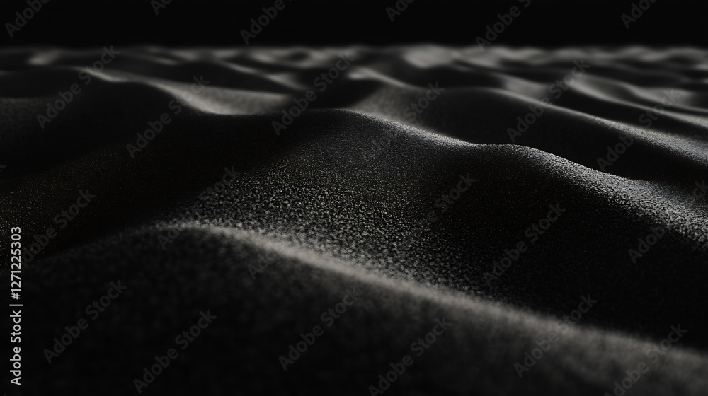 Poster Textured sand dunes creating undulating patterns in soft natural light : Generative AI