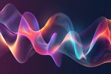 Obraz premium Abstract colorful digital wave art