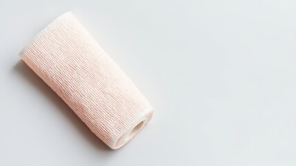 Obraz premium Compression Bandage Roll on Minimalist Background for Medical Use