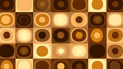 Obraz premium Geometric Array in Brown Tones Retro Style Graphic Pattern Design for Backgrounds and Decorations