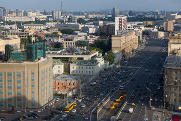 Naklejka premium aerial view of Moscow