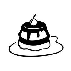 silhouette bakery pudding