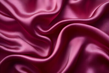 Obraz premium Closeup Draped Pink Satin Fabric