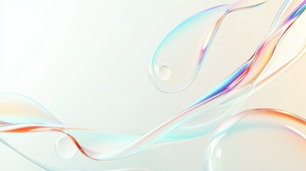 Naklejka premium Abstract fluid shapes with soft hues and gradients in minimal design theme