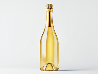 Fototapeta premium Luxurious Champagne Bottle in Elegant Design Premium Alcohol Packaging on white Background